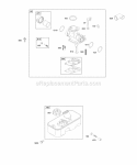Carburetor Fuel Supply Diagram and Parts List for 09H902-0146-E1  Briggs and Stratton Engine